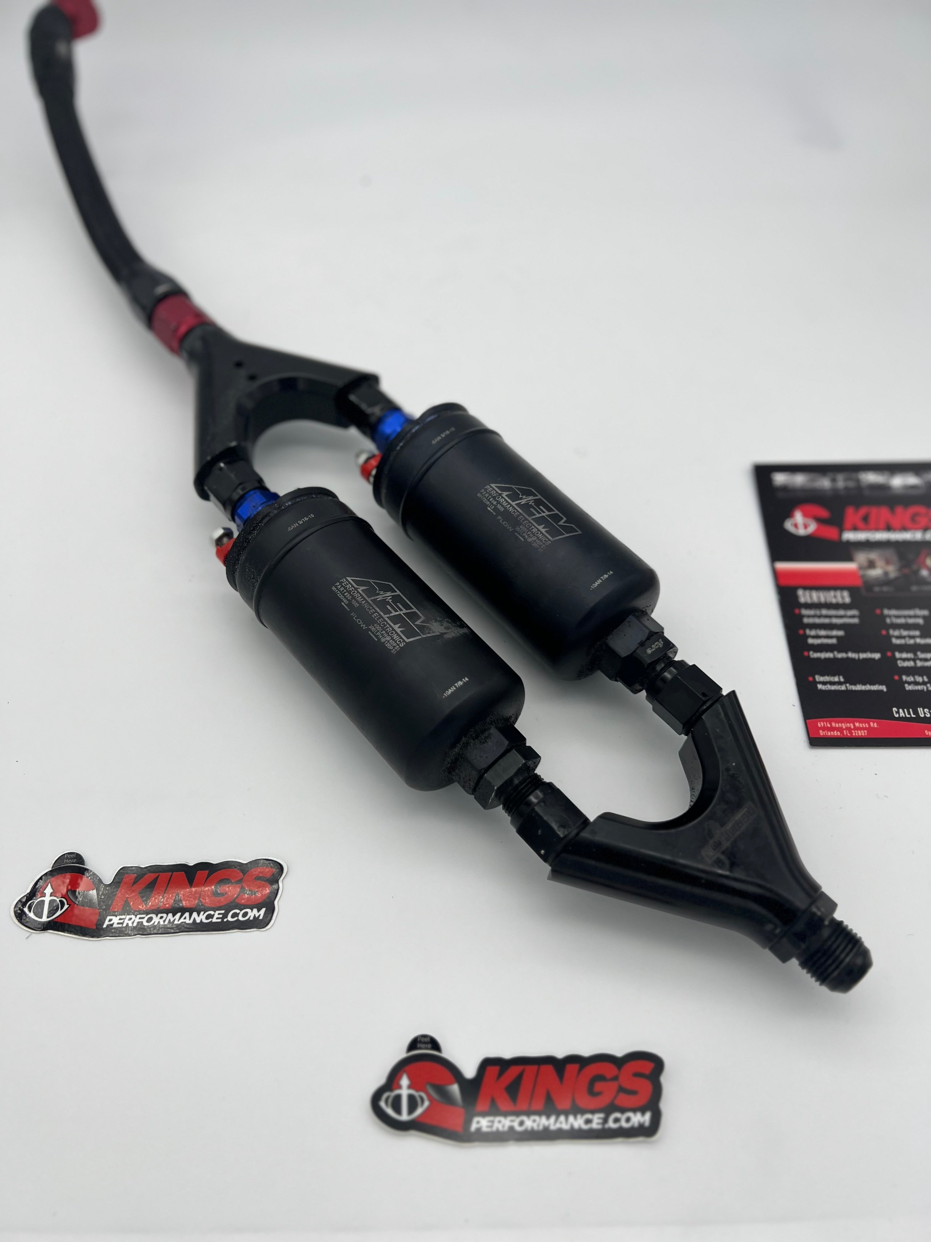 AEM 400LPH (x2) w/ AN Y-Block (50-1000)