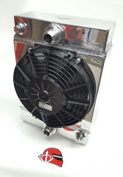 CSF Small Compact Drag Race Aluminum Radiator Combo