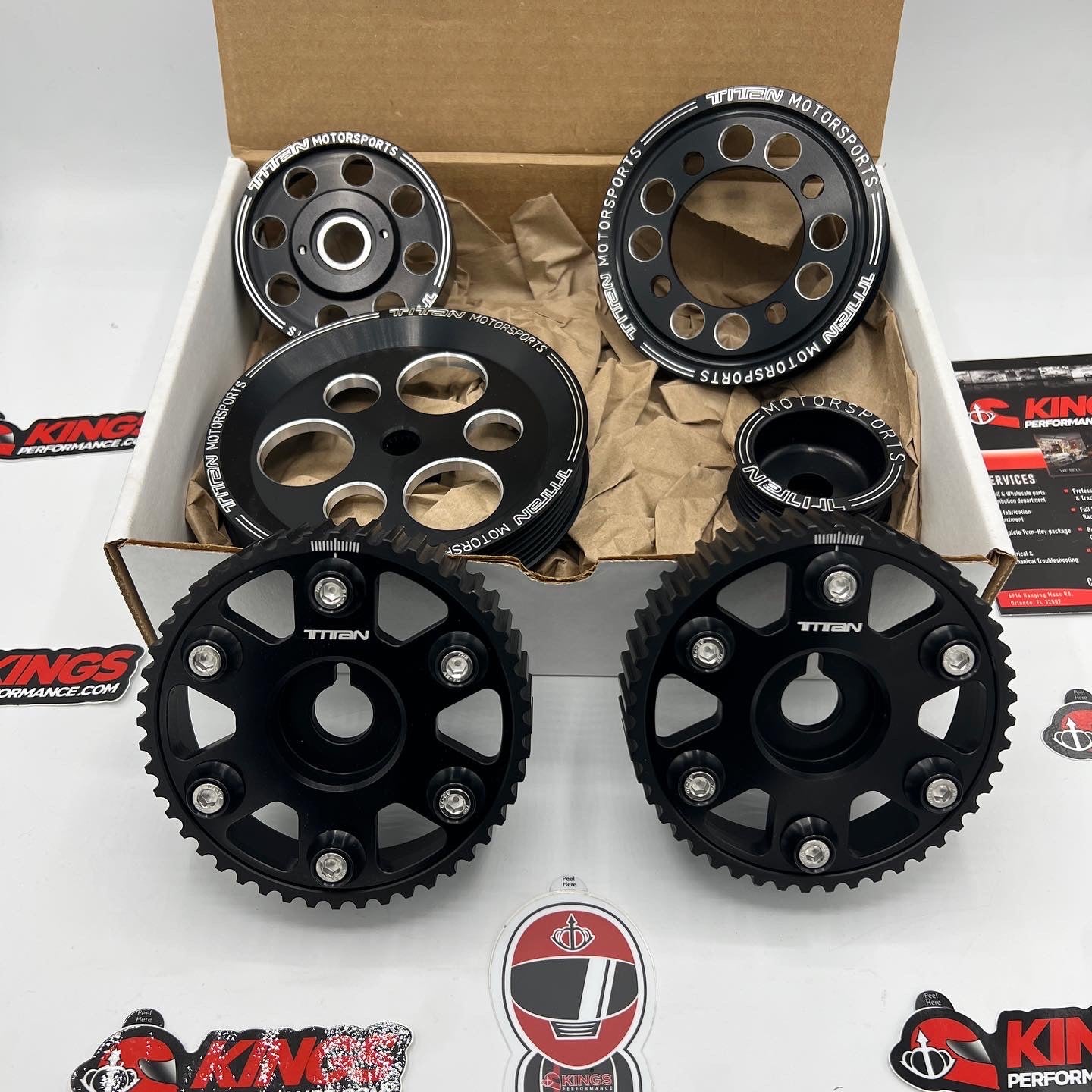 TMS  4 PIECE BLACK EDITION BILLET ALUMINUM PULLEY SET W/ IDLER FOR 2JZ/1JZ