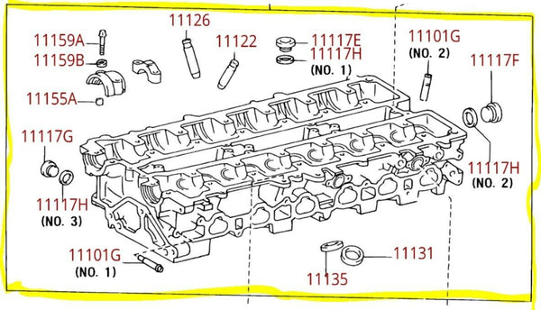 Genuine Toyota New OEM Supra 2JZ-GTE Bare Cylinder Head