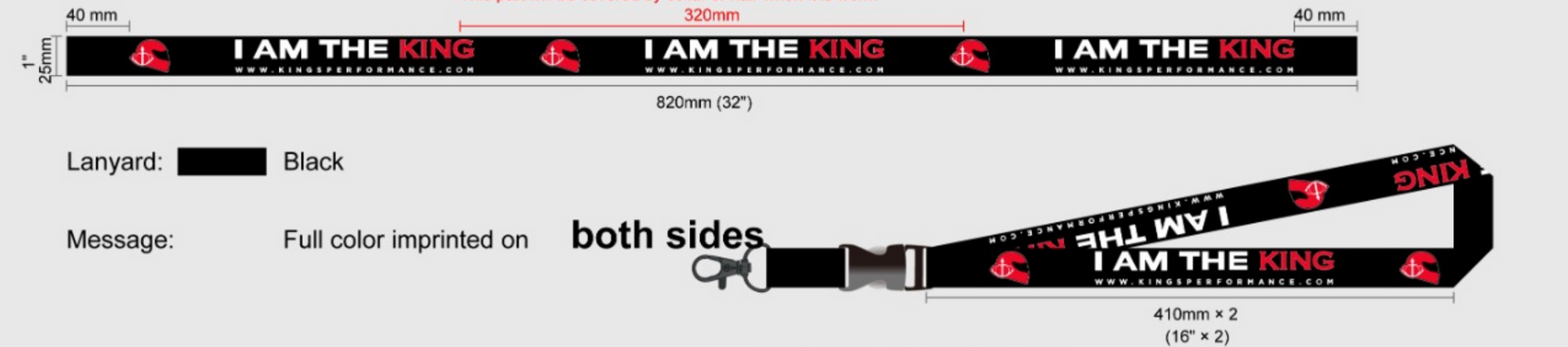 KP "IAMTHEKING" Lanyards